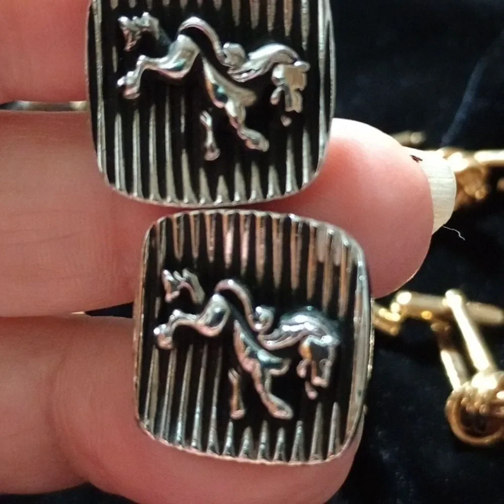 Men's cufflinks - vintage set of five (ME004)